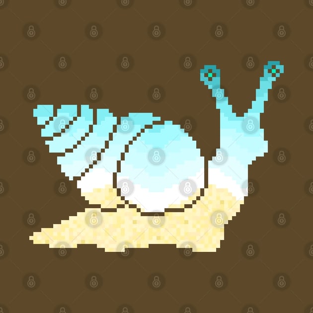 Modern Pixel Ocean Sea Snail by jofudachi