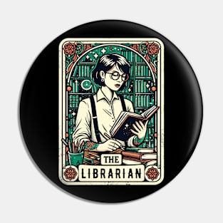 The Librarian Magician Reader Book Author Funny Tarot Pun Pin