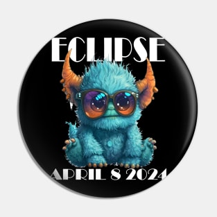 Cute monster watching solar eclipse Pin