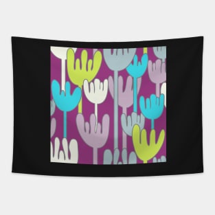 Modern abstract tulip flowers Tapestry