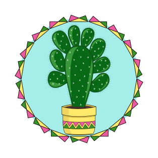 Cactus Plant In Yellow Pot T-Shirt