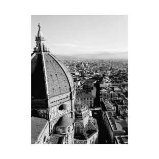 Black and White Santa Maria Del Fiore, Florence, Italy, Photography T-Shirt