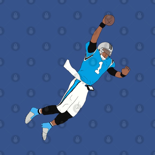 Cam Newton Dunk by rattraptees