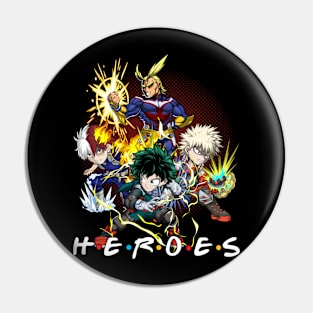 My heroes anime Pin