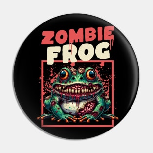 Zombie Frog funny Pin