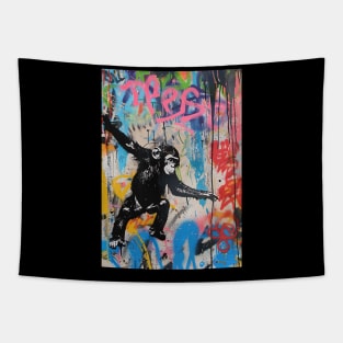 Banksy Graffiti monkey Tapestry