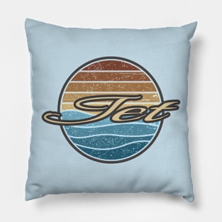 Jet Retro Waves Pillow