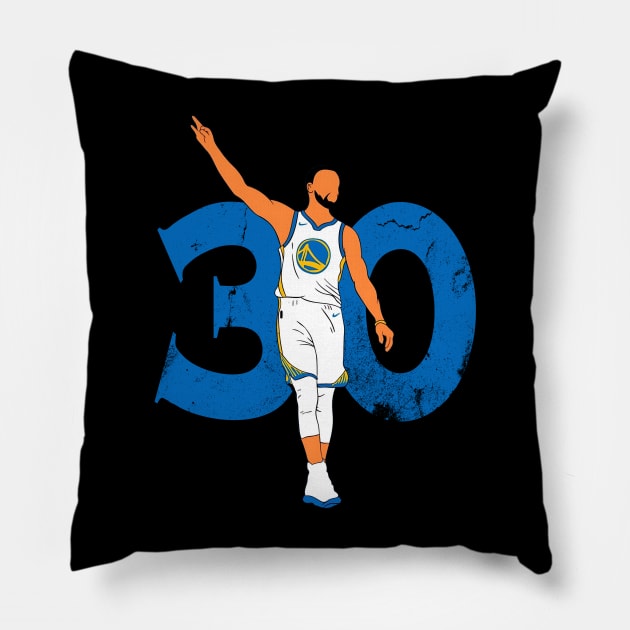 Steph Curry Number 30 Pillow by capricorn