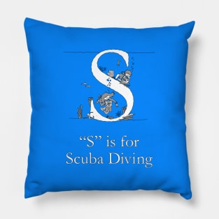 S is for Scuba Diving Pillow