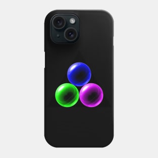 Triangle with Blue, Pink and Green Glass Balls Phone Case