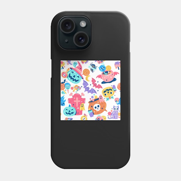 Bright Spooky Cute Phone Case by Milibella