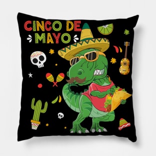 Tacosaurus Rex Cinco De Mayo 2021 Toddler Boy Dinosaur TRex Pillow