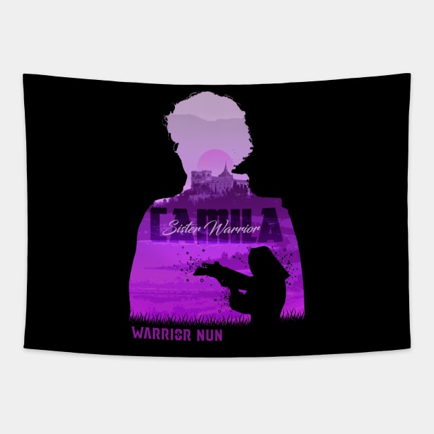 Camila Warrior Nun Tapestry by ASofiaDesign