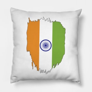 India Flag in Tricolor with Ashoka Chakra Desi Indian Pillow