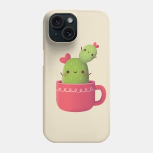 Cute Cactus Couple Stuck With Each Other Phone Case