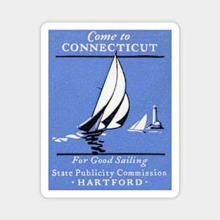 1940 Come to Connecticut Magnet