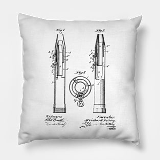 Fire Hose Vintage Patent Hand Drawing Pillow