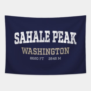 Sahale Peak Washington White Vintage Arch Tapestry