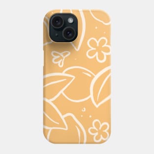 Yellow Warm Earthy Lemons Botanical Boho Pattern Phone Case