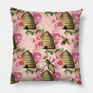 Honey Bee Neck Gator Floral Bee Hive Pattern Pillow