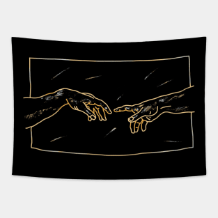 Homage To Michelangelo Buonarroti The Creation Of Adam Tapestry