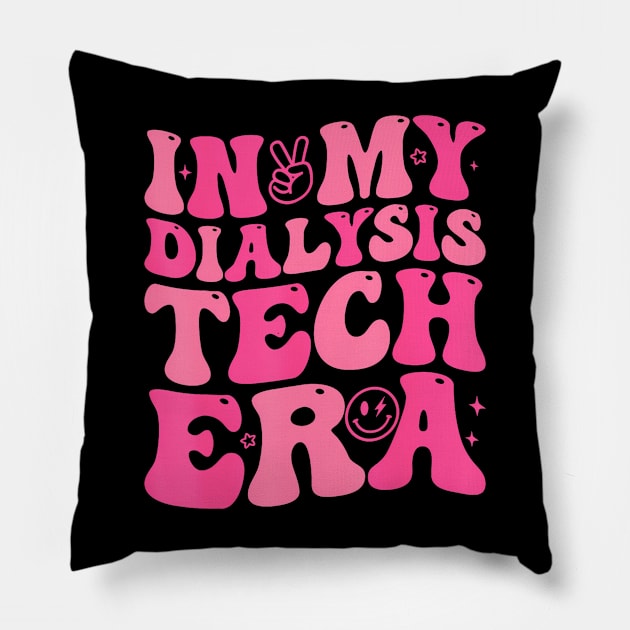 Groovy In My Dialysis  Era Dialysis Pillow by huldap creative