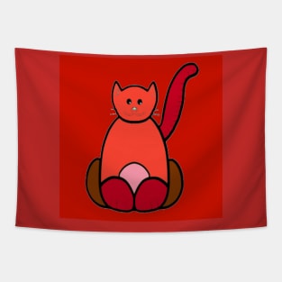 RED CAT BUDA Tapestry