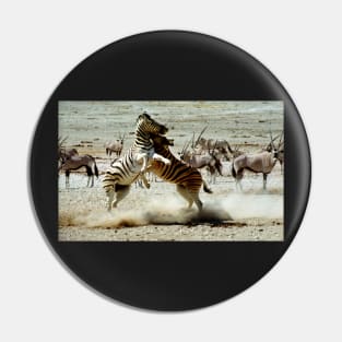 Zebra Fight Pin