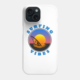 Surfing Vibes - Sun - Windsurfer Phone Case