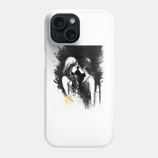 Lesbian Pride - An abstract expression of Love Phone Case by UmagineArts