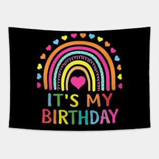 Its My Birthday Teens Girls Rainbow Tapestry