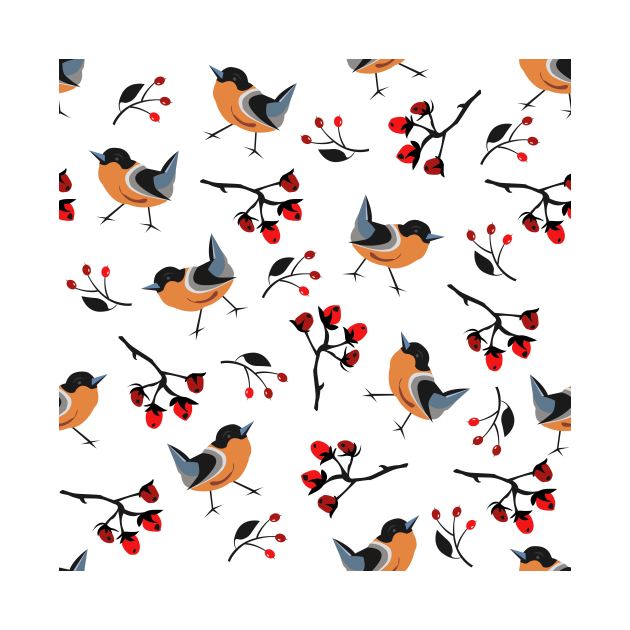 Bird Pattern by Kristina Stellar Scandinavian Land