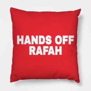 Hands Off Rafah - White - Back Pillow