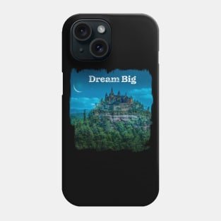 Mysterious moonlight shines on magical castle in the forest Phone Case