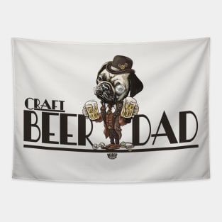 Craft Beer Pug Dad Tapestry