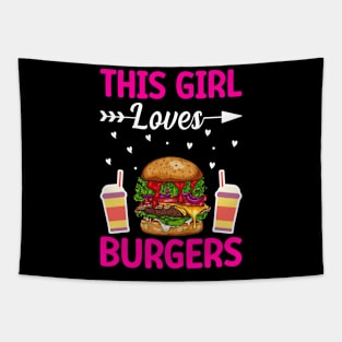 This Girl Loves Burgers I Cheeseburger I Burger Tapestry