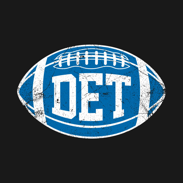 Discover DET Retro Football - Silver - Detroit - T-Shirt