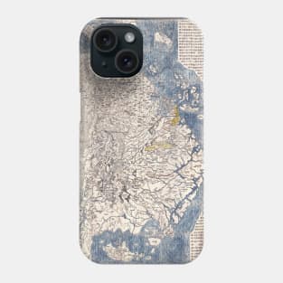 First Japanese Buddhist World Map Europe America Africa Phone Case