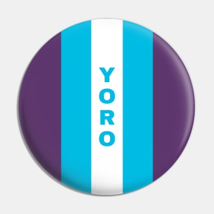Yoro City in Honduras Flag Colors Vertical Pin