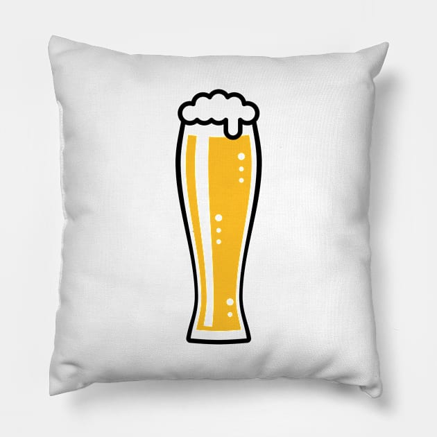 Wheat Beer Glass (Weiss Beer / Beer Drinker / 2C) Pillow by MrFaulbaum