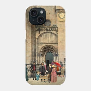 Exit of mass from the Cathedral (Ourense) Phone Case