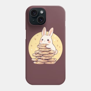 Cute rabbit on a pile of cookies Phone Case