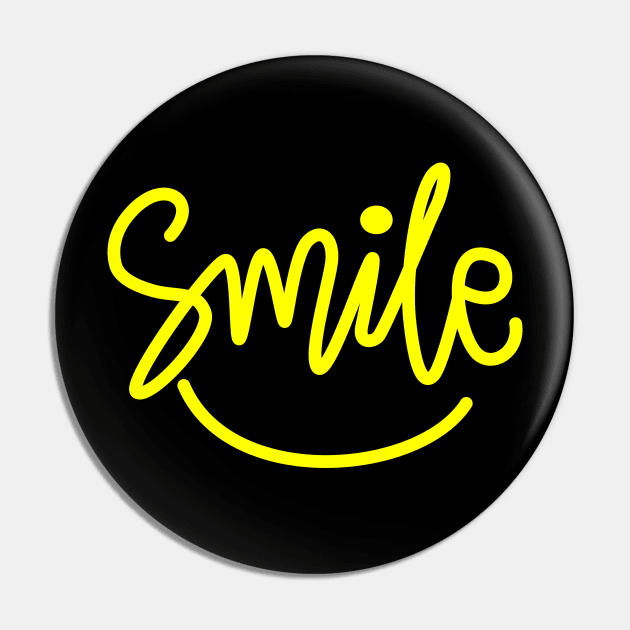 SMILE Pin by MufaArtsDesigns