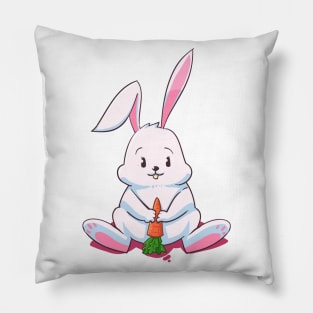 Rabbit Cute White Pillow