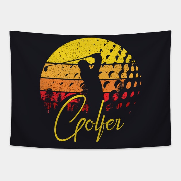 Golf Golfer Vintage Tapestry by DARSHIRTS