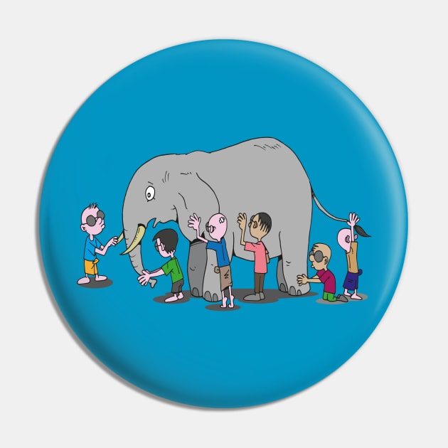 Blind Men and an Elephant Story Design Pin by PatrioTEEism