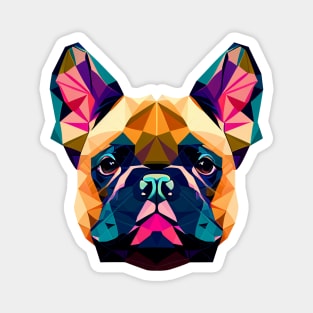 French Bulldog Geometric Portrait - Lively Magnet