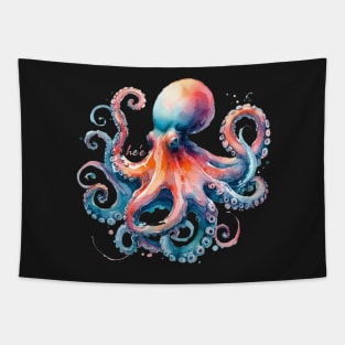 Watercolor Octopus - He'e in Hawaiian Tapestry