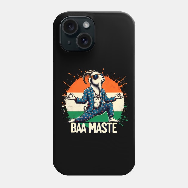 Baa Maste Namaste India Goat Yoga Funny Humor Sarcastic Pun Phone Case by Nature Exposure