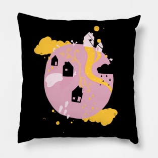 Pink planet Pillow